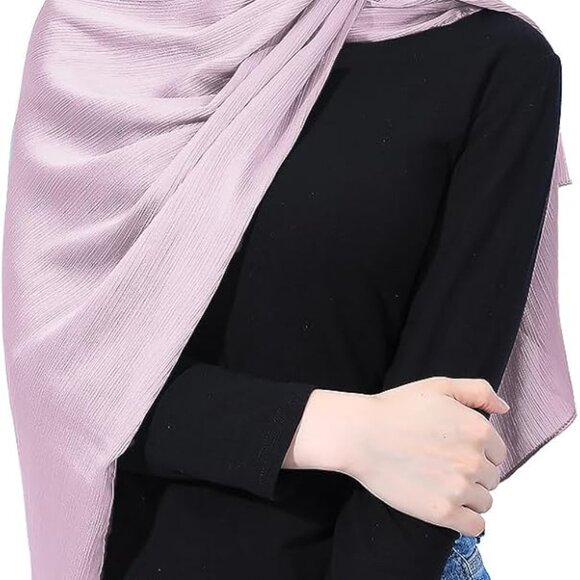 Silky Satin Hijab for Women Chiffon 70x27in Luxurious Elegant Muslim Head Scarf - Picture 1 of 7